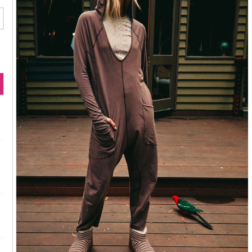 FP Movement by Free People Mauve Hooded Jumpsuit